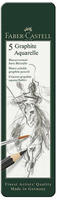 Faber-Castell Aquarellbleistifte Graphite Aquarelle, HB 2B 4B 6B 8B, 5er Set