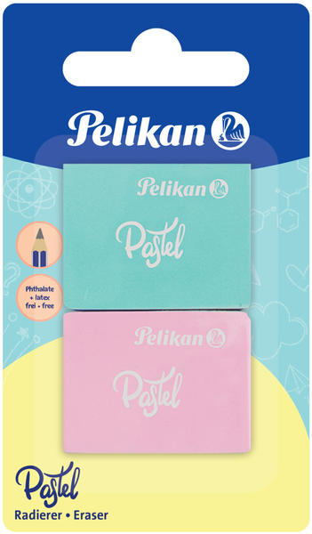 Pelikan Radierer Pastell RPA/2/B Blisterkarte (818100)