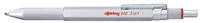 rOtring 600 Multipen 3in1 silber Feinminenstift Kugelschr. bl/rot - Messing - Si