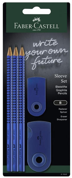 Faber-Castell Bleistift-Set Sleeve - 5-tlg., blau
