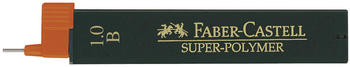 Faber-Castell Feinmine SUPER POLYMER - 0,9/1 mm, B, tiefschwarz, 12 Minen