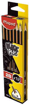 Maped Bleistift BLACK'PEPS - 2B, schwarz/orange
