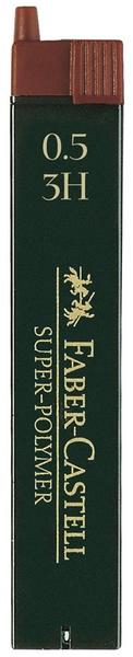 Faber-Castell Feinmine SUPER POLYMER - 0,5 mm, 3H, tiefschwarz, 12 Minen