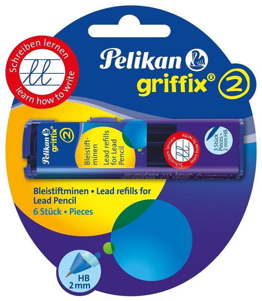 Pelikan griffix Minen für Bleistift - 2 mm, HB, schwarz, Blister 2x3 Minen