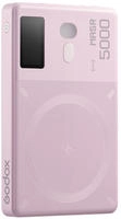 Godox MA5R pink, Godox MA5R RGB-Panelleuchte und Powerbank pink