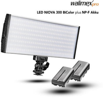 Walimex pro On Camera LED Niova 300 + NP-F Akku