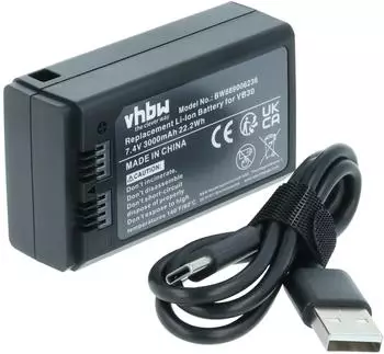vhbw Ersatzakku für Kamerablitz Li-Ion 3000mAh 7,4V (183457560-1)