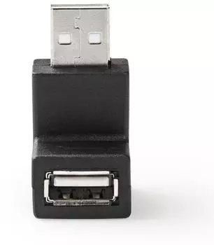 Nedis USB-A Adapter USB 2.0 Stecker auf Buchse 480Mbps (CCGB60930BK)