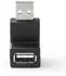 Nedis USB-A Adapter USB 2.0 Stecker auf Buchse 480Mbps (CCGB60930BK)