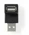 Nedis USB-A Adapter USB 2.0 Stecker auf Buchse 480Mbps (CCGB60930BK)