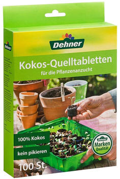 Dehner Kokos Quelltabletten Ø 38 mm 100 Stück (6874655)