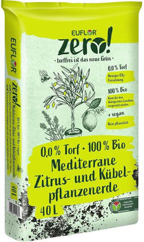 Euflor Zero!mediterrane Zitrus- & Kübelpflanzenerde torffrei vegan 40 L
