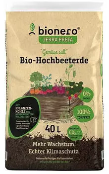 bionero Gem&uuml;se satt Bio-Hochbeeterde 40 Liter (10010340)