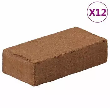 vidaXL Kokosziegel 650 g Pro St&uuml;ck 12 St&uuml;ck 7,8 kg total