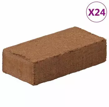 vidaXL Kokosziegel 650 g Pro St&uuml;ck 24 St&uuml;ck 15,6 kg total