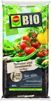 COMPO Bio Tomaten- und Gem&uuml;seerde 40 Liter