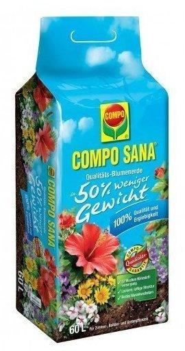 COMPO GmbH COMPO Sana Qualitäts-Blumenerde (50% weniger Gewicht) 60 Liter