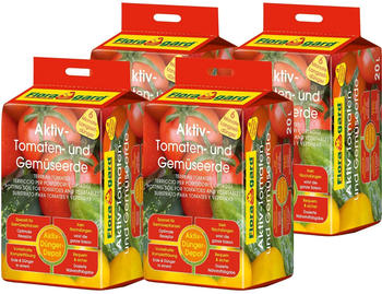Floragard Aktiv Tomaten- und Gemüseerde 4 x 20 Liter