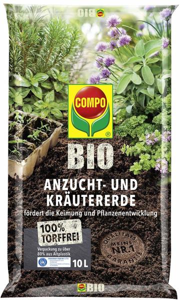 COMPO Bio Anzucht- und Kräuter-Erde torffrei 10 Liter