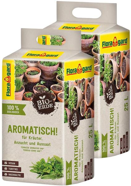 Floragard Bio-Erde Aromatisch 2x25 l - für Anzucht und Aussaat sowie für Kräuter