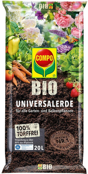 COMPO Bio Universal-Erde torffrei 20 Liter
