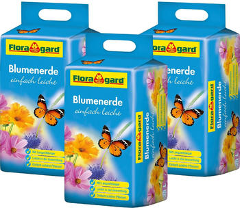 Floragard Blumenerde einfach leicht 3 x 25 l