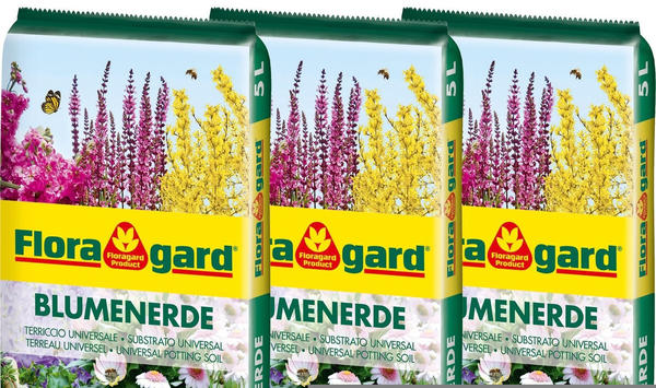 Floragard Blumenerde 15 Liter (3 x 5 Liter)