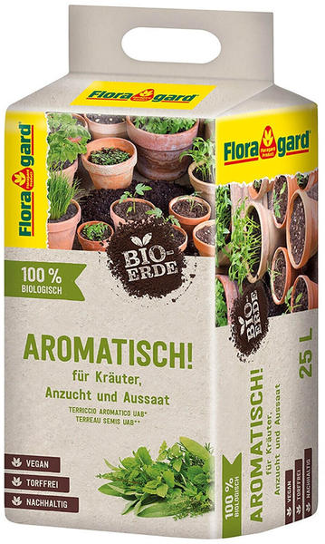 Floragard Bio-Erde Aromatisch 1x25 l - für Anzucht und Aussaat sowie für Kräuter