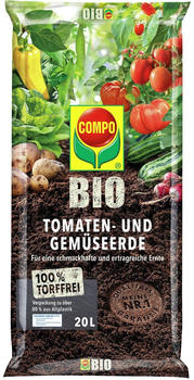 COMPO Bio Tomaten- und Gemüseerde Torffrei 20 L