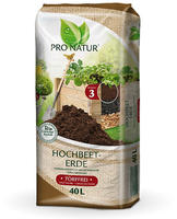 Hochbeet Erde Bio Gr&uuml;nstempel Torffrei, 40 Ltr - Pro Natur