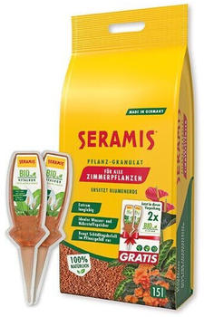Seramis Pflanz-Granulat für Zimmerpflanzen 15 L + 2 Bio-Vitalkuren gratis (0688100814)