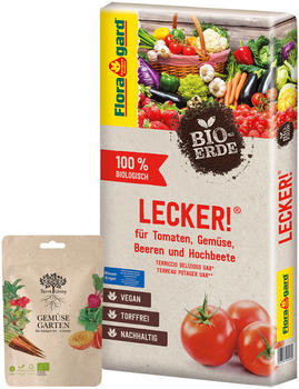 Floragard Lecker 40 L & Terre Unity Bio Gemüsegarten-Samen