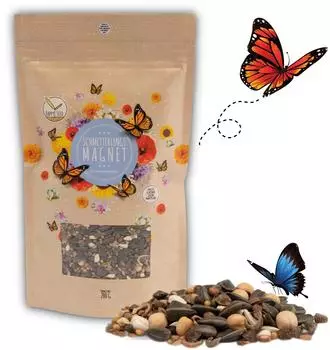 HappySeed Schmetterlingswiese Wildblumensamen-Mischung, bunt & nektarreich, 200g
