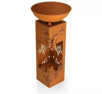 Hoberg Schmetterling LED 3D Rost-Optik 19x19x72cm
