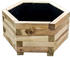 holz4home Pflanzkübel XL 6-eckig 34 cm Kiefernholz natur