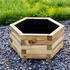 holz4home Pflanzkübel XL 6-eckig 34 cm Kiefernholz natur