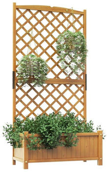 Costway Blumenkasten Tannenholz orange