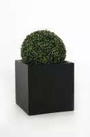 VIVANNO Pflanzk&uuml;bel Fiberglas BLOCK W&uuml;rfel, Anthrazit matt - 30x30x30 cm -...