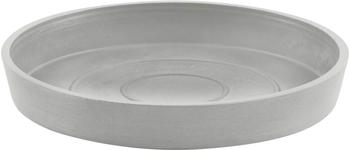 Ecopots Round Saucer weiß/grau BxTxH: 18x18x2,5 cm