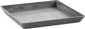 Ecopots Square Saucer grau BxTxH: 35,5x35,5x3,5 cm