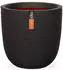 Capi Blumentopf Nature Rib oval 54 x 52 cm schwarz (KBLR935)