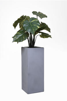 Vivanno Block Fiberglas S&auml;ule 30x30x75cm Beton-Design Grau