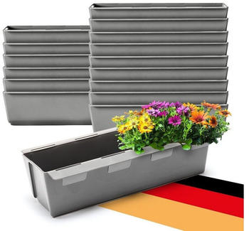 BigDean Blumenkasten 37 cm Kunststoff betongrau