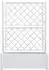 vidaXL White planter with trellis 100 x 43 x 142 cm