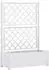 vidaXL White planter with trellis 100 x 43 x 142 cm