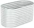 vidaXL Silver steel planter 160 x 80 x 81 cm