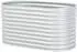 vidaXL Silver steel planter 160 x 80 x 81 cm