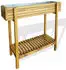 vidaXL Planter in solid acacia wood and zinc