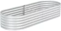vidaXL Garten-Hochbeet 240x80x44 cm Verzinkter Stahl Silbern