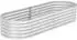 vidaXL Silver steel planter 240 x 80 x 44 cm